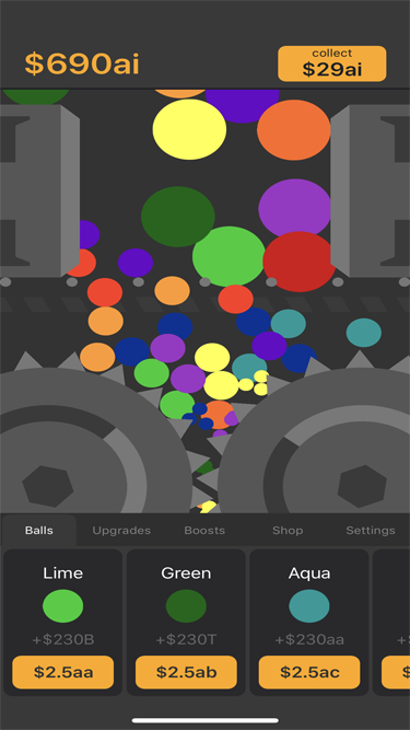 Скриншот игры Idle Ball Crush