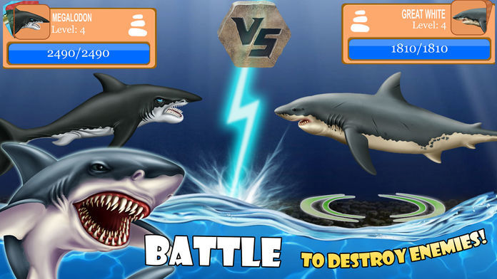 Screenshot of SHARK WORLD -water battle game