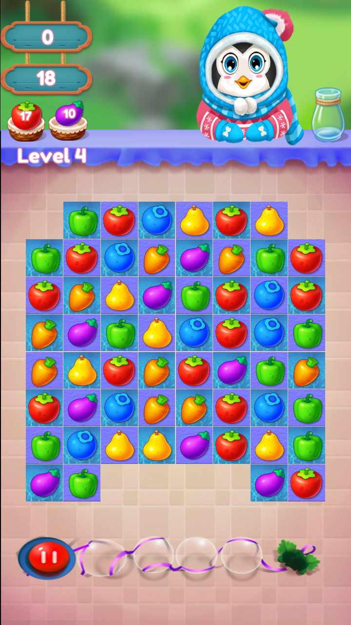 Winter Fruit Mania Game Screenshot