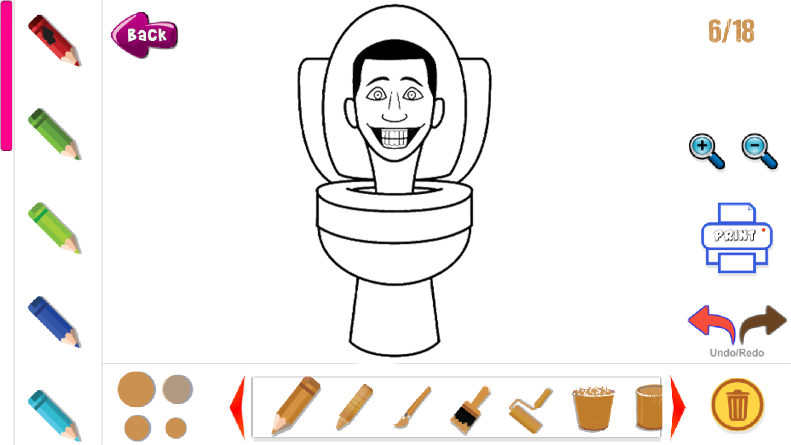 Skibidi Toilet Coloring Game Game Screenshot