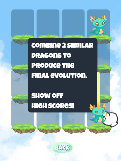 2048 Dragon Island Game Screenshot