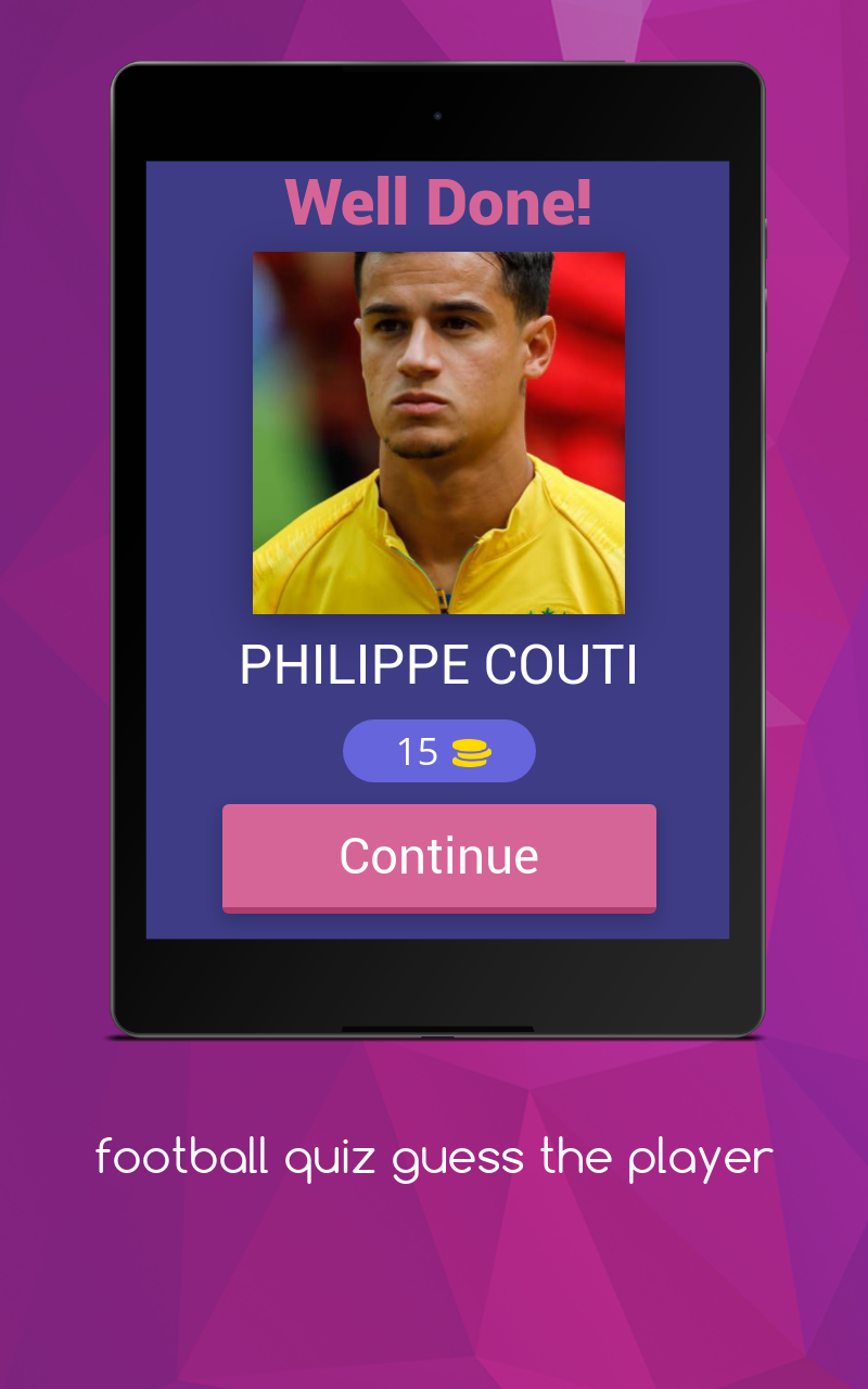 football quiz guess the player Game Screenshot