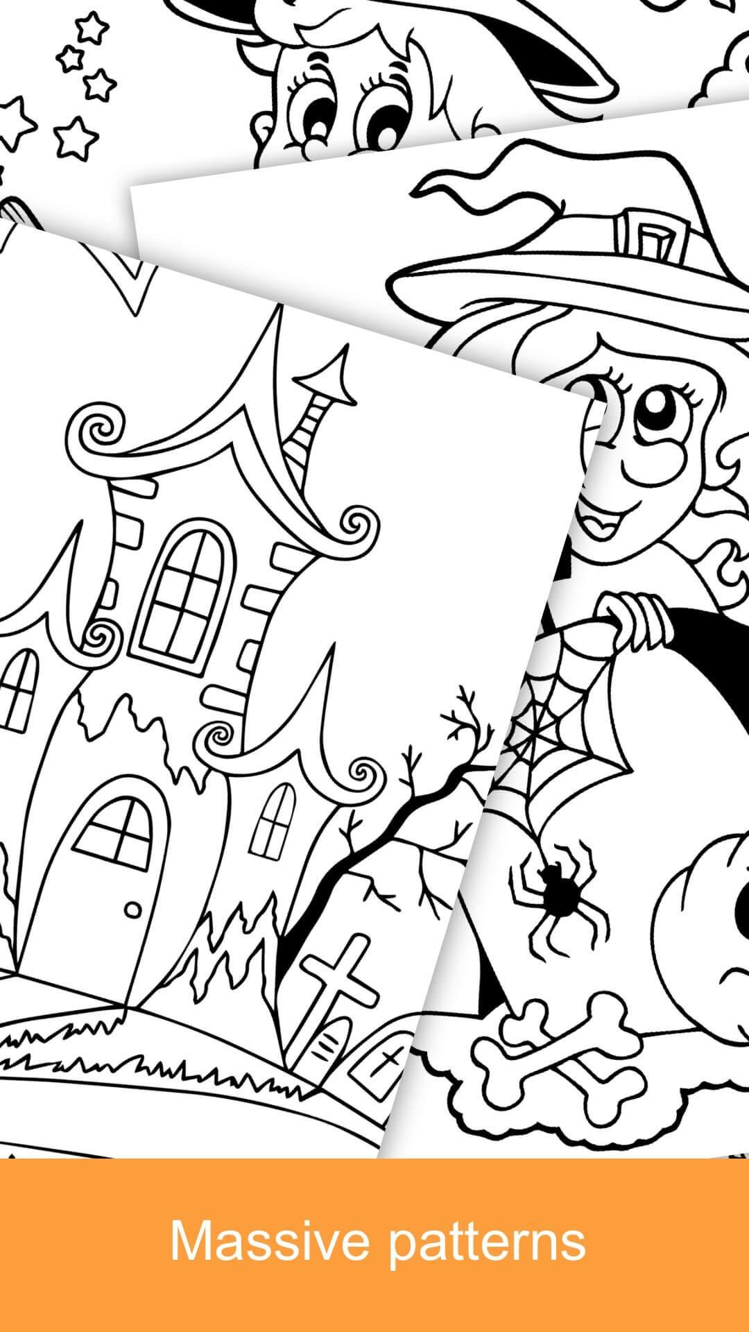 Screenshot of 2023 Halloween Coloring Books