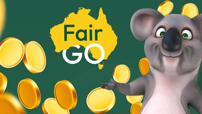 Screenshot of Fair Go Casino app interface on a mobile device