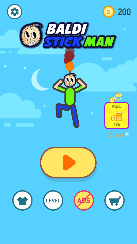 Cuplikan Layar Game Baldi Basics Stickman