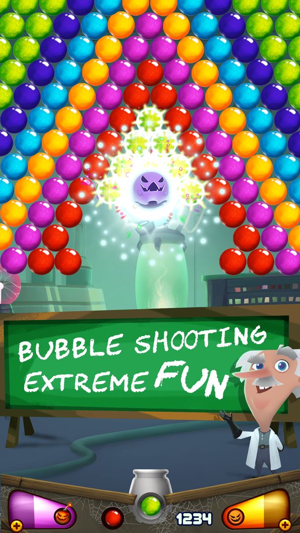 Crazy Scientist Bubble Shooter 게임 스크린 샷