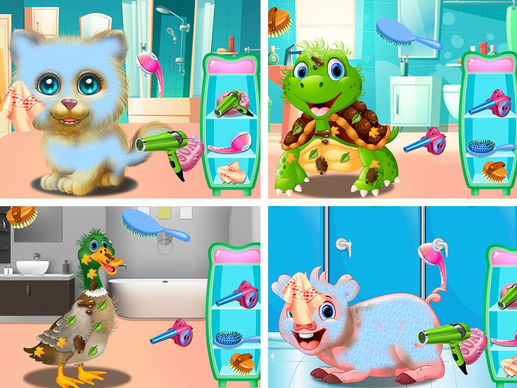 Screenshot of Pet Vet Care Wash Feed Animals - Games for Kids