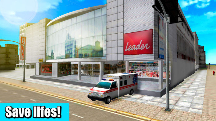 Screenshot of Ambulance Driver: Simulator 3D