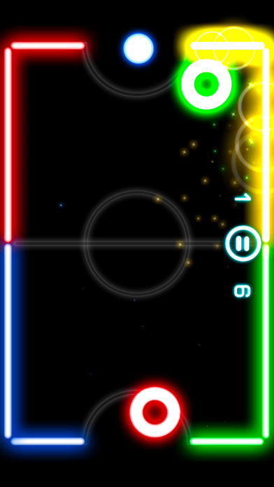 Glow Hockey 2L Game Screenshot