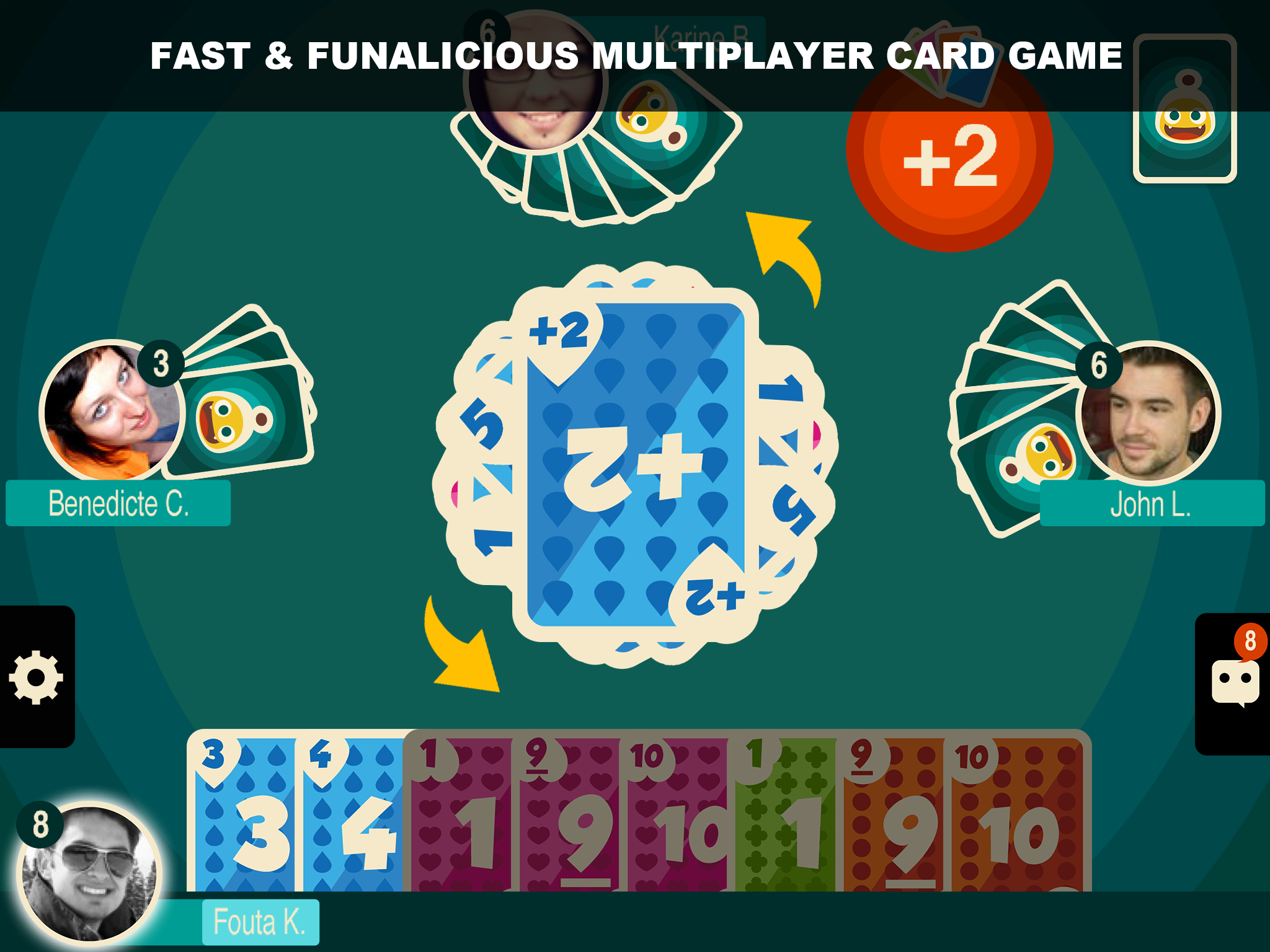 Crazy 8 Multiplayer Game Screenshot
