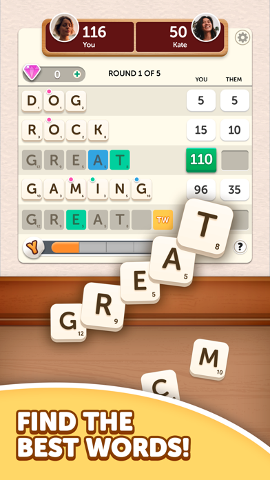 Screenshot 1 of Word Yatzy - 재미있는 단어 퍼즐 게임 