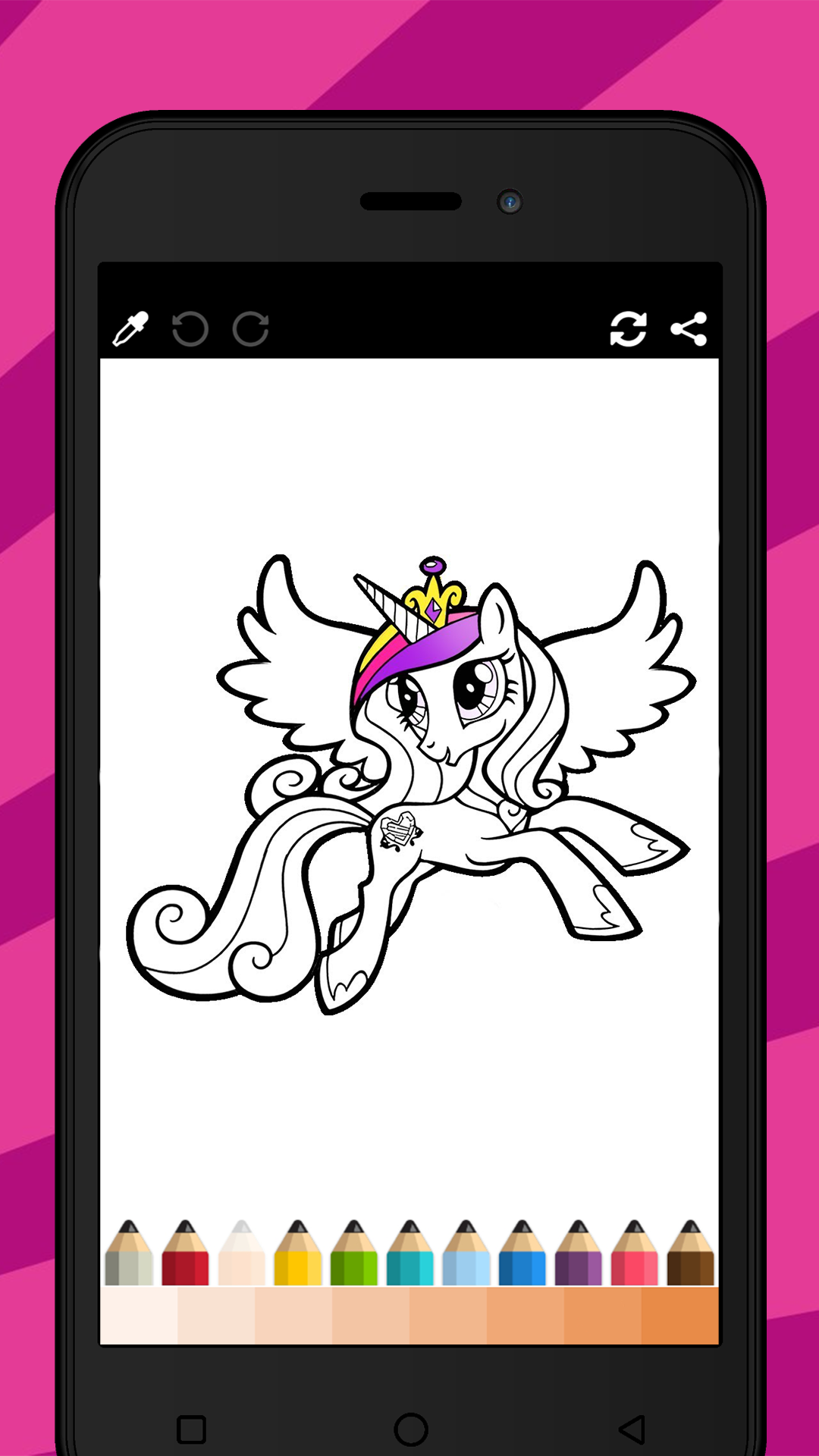 Screenshot of Colorings Little Pony