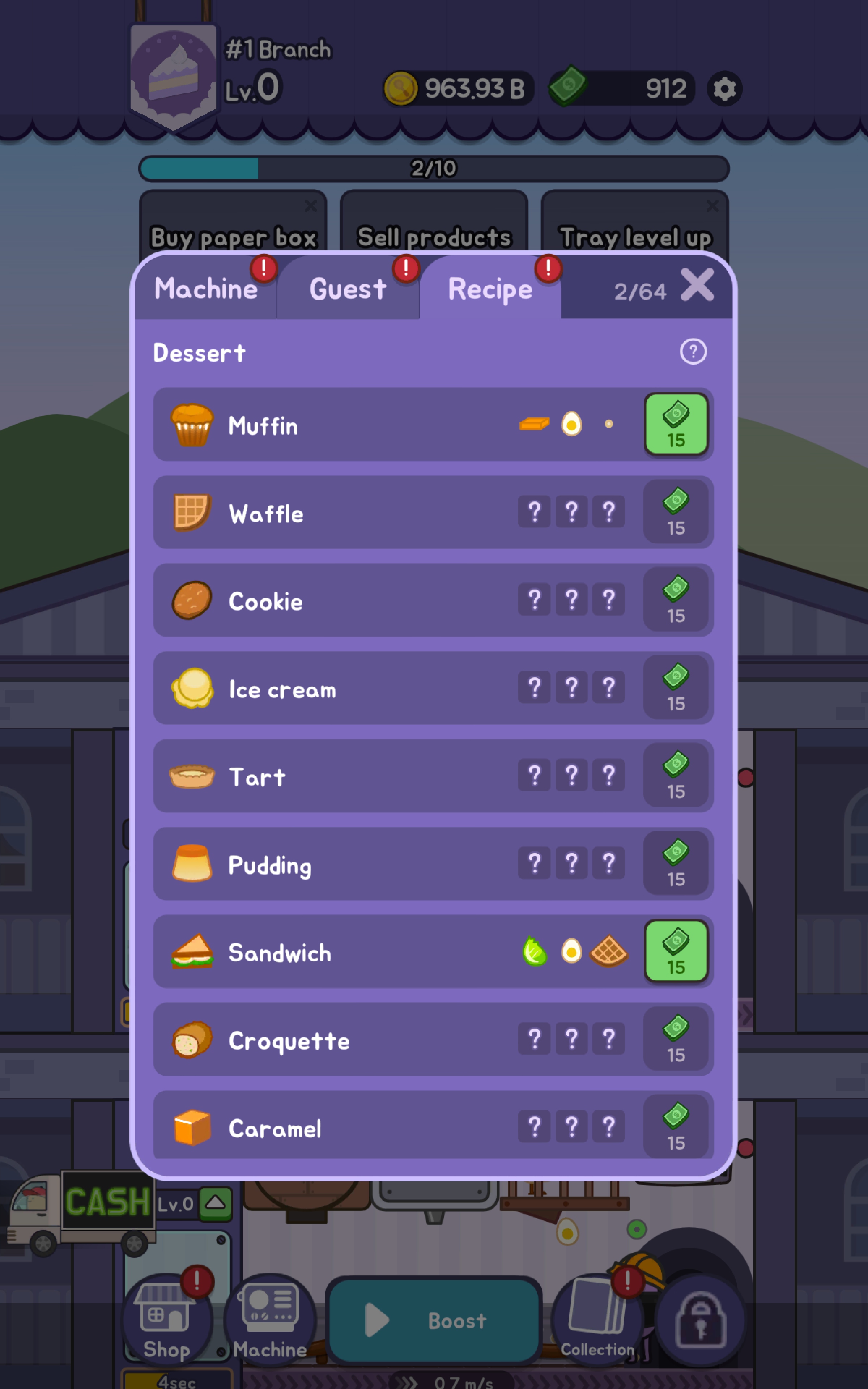 Idle Dessert Tycoon Game Screenshot