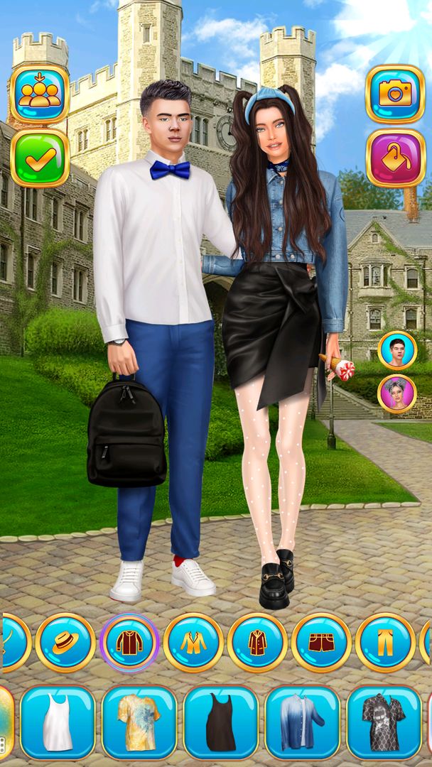 Screenshot of Rich College Couple Dress Up