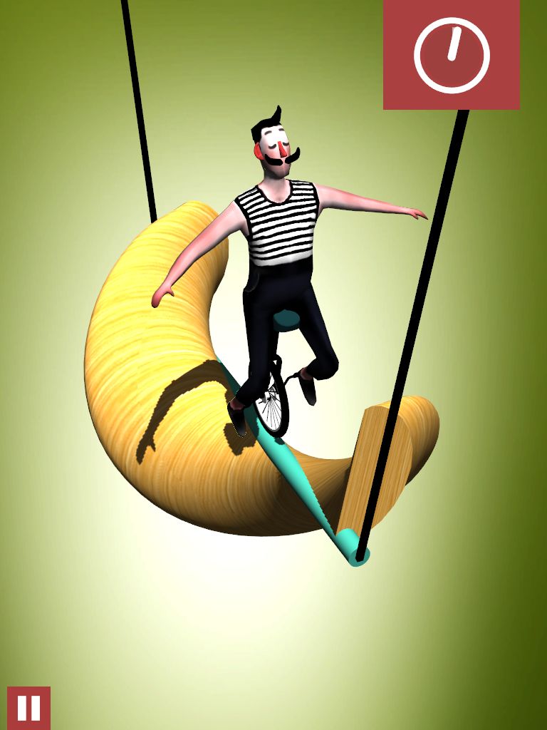 Screenshot of Bamba: an unicycle circus adve