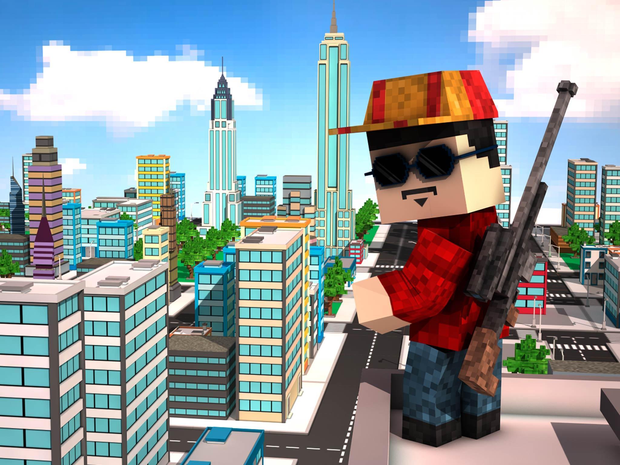Blocky City Sniper 3D ゲームのスクリーンショット