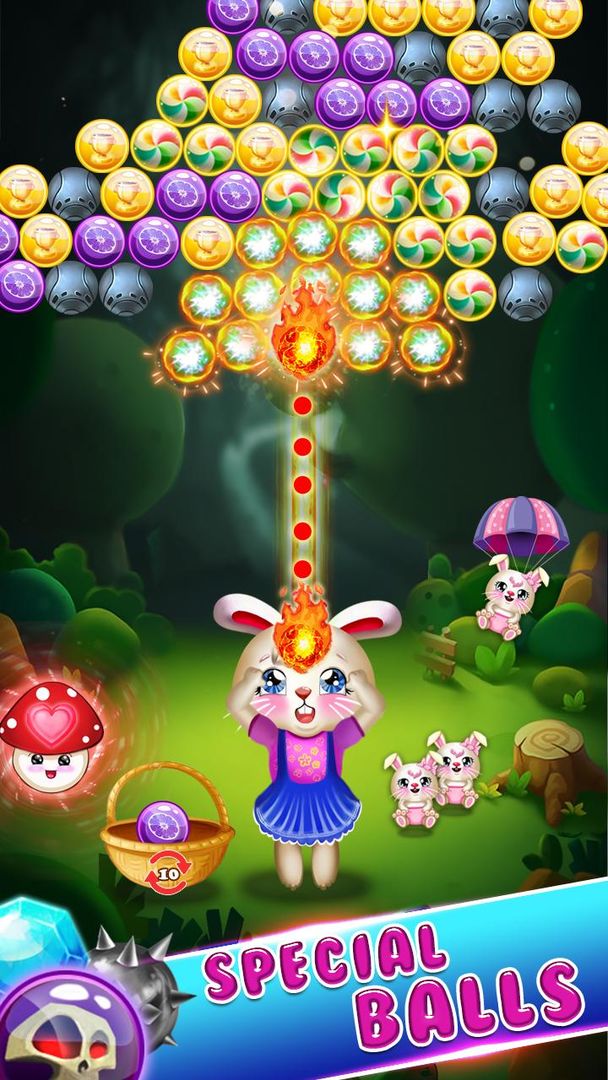 Screenshot of Bunny Bubble Shooter Pop: Magic Match 3 Island