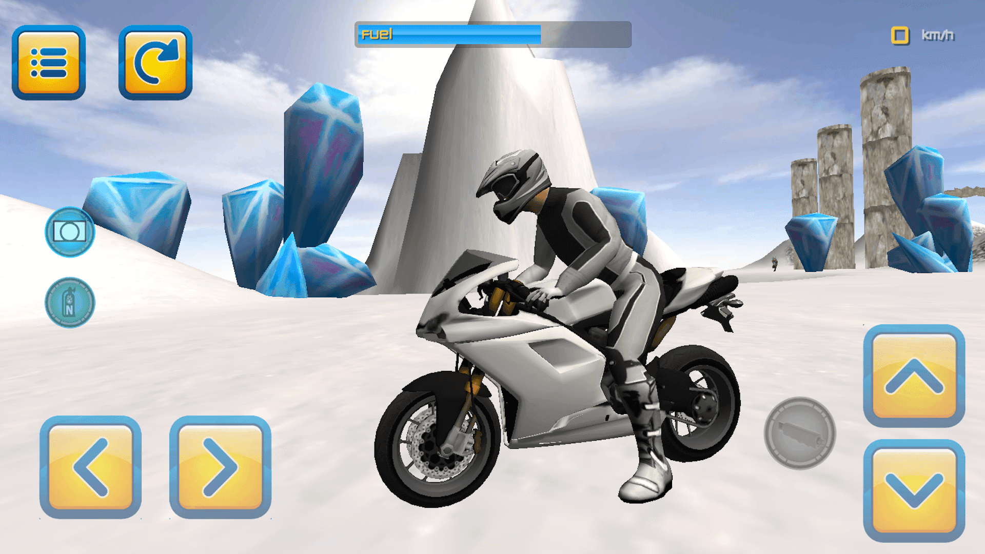 Winter Motorbike Riding 3D Game Screenshot