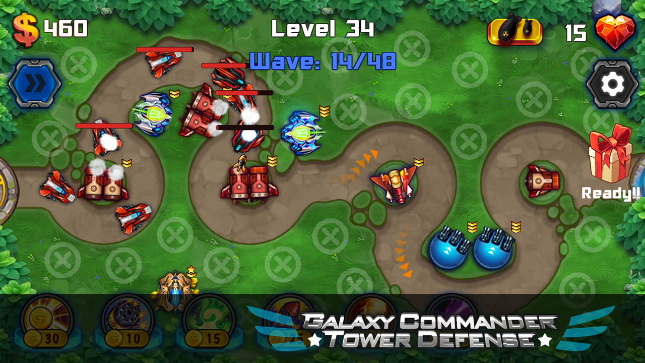 Galaxy Commander Tower defense ภาพหน้าจอเกม