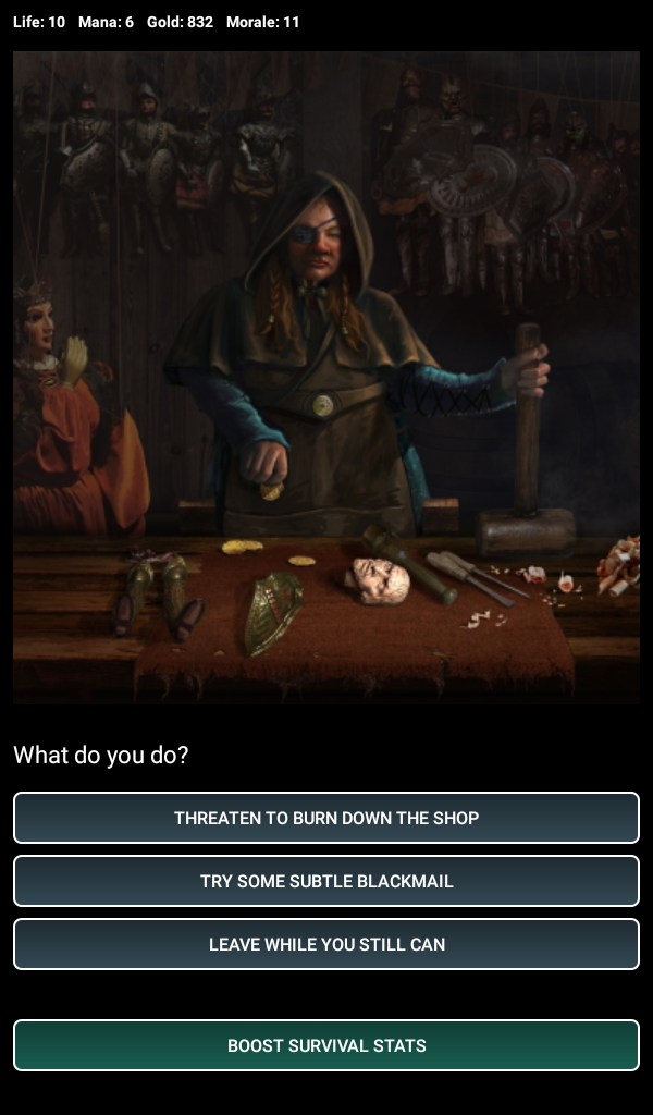 Dungeons and Decisions RPG Game Screenshot