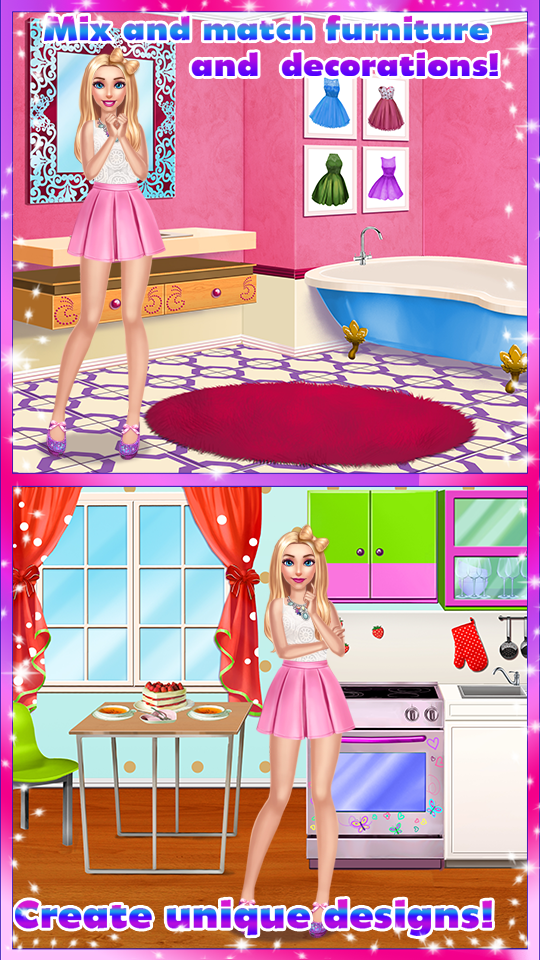 🏡 Girly House Decorating Game Game Screenshot