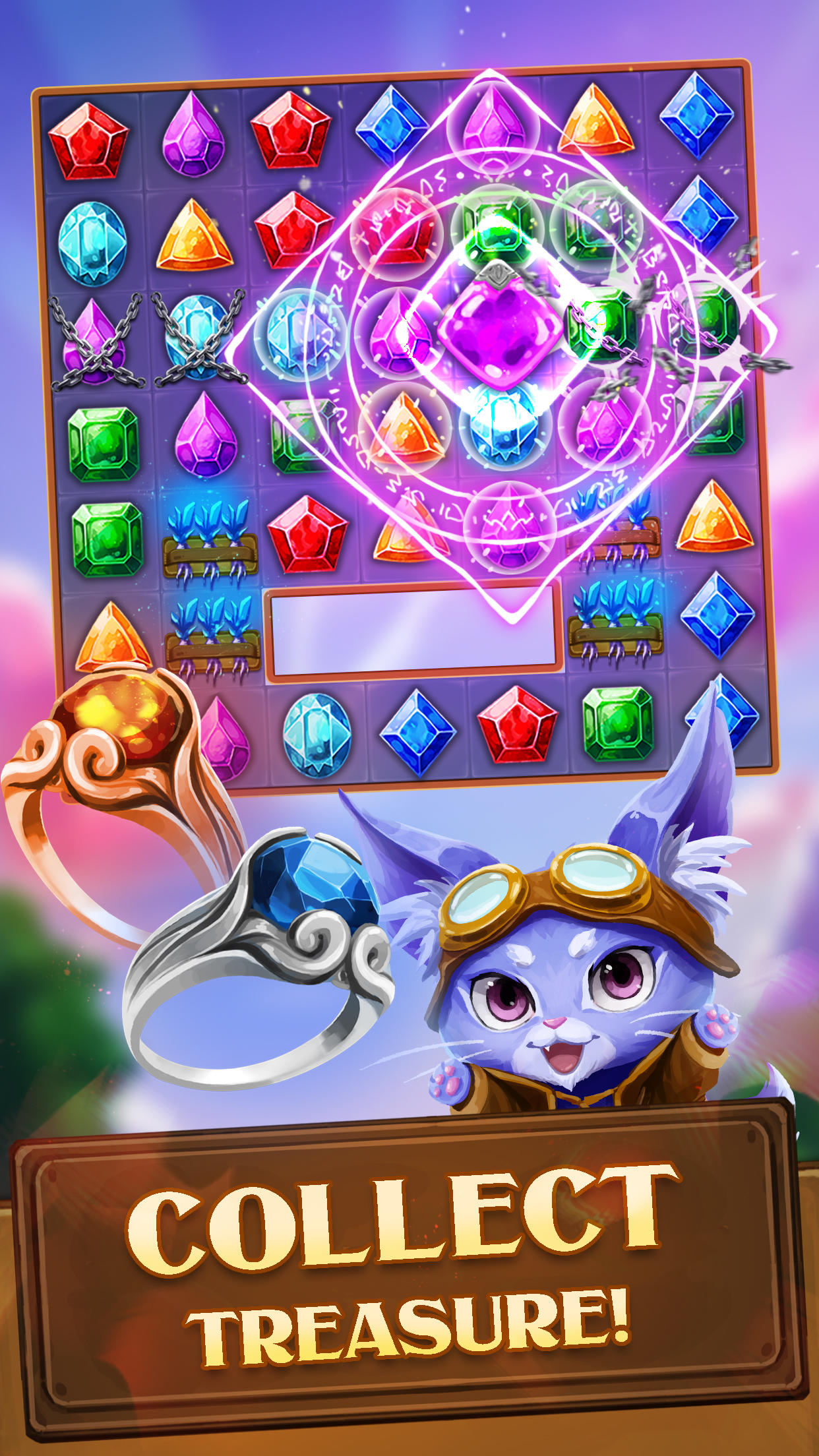 Fantasy Gems : Match 3 Puzzle Game Screenshot