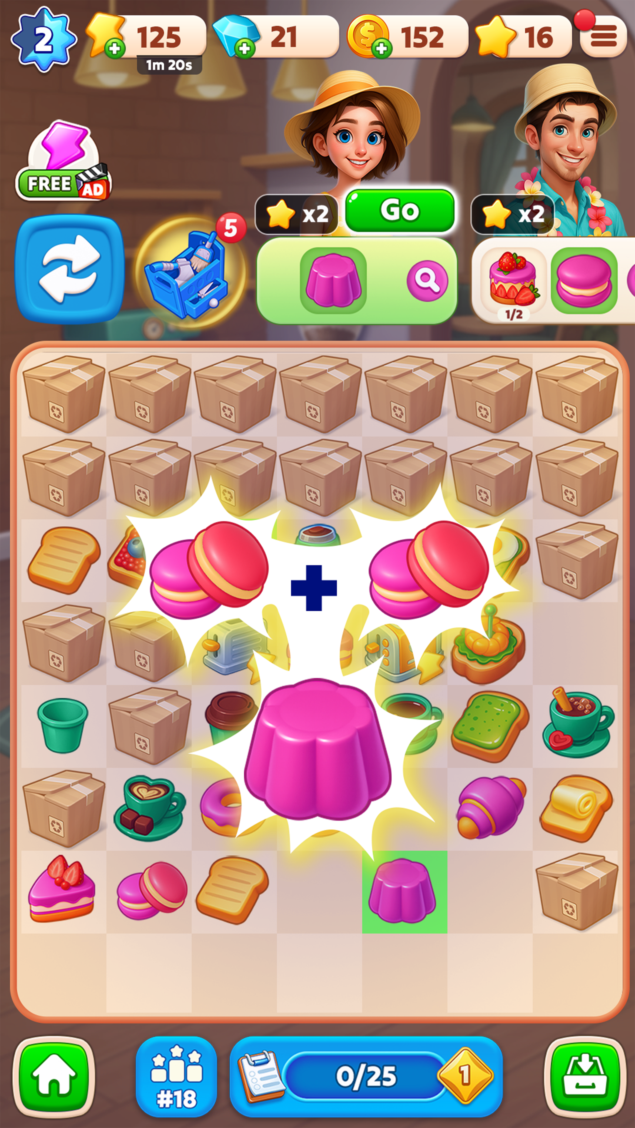 Merge & Cook: Cooking Makeover Game Screenshot