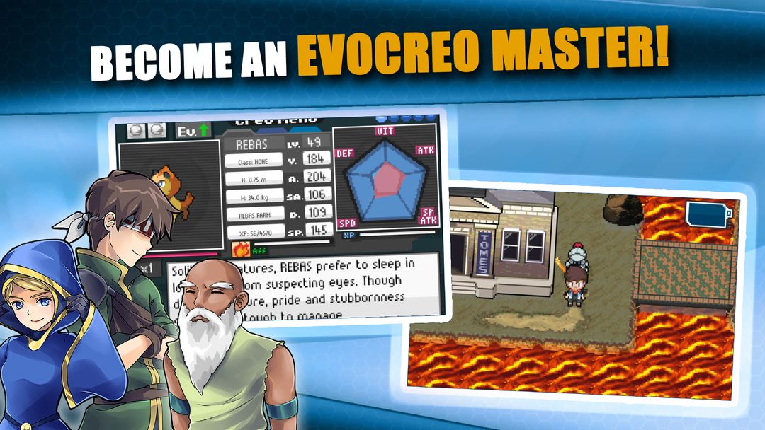 EvoCreo - Pocket Monster Game ภาพหน้าจอเกม