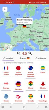 World Flags, maps, Countries Game Screenshot