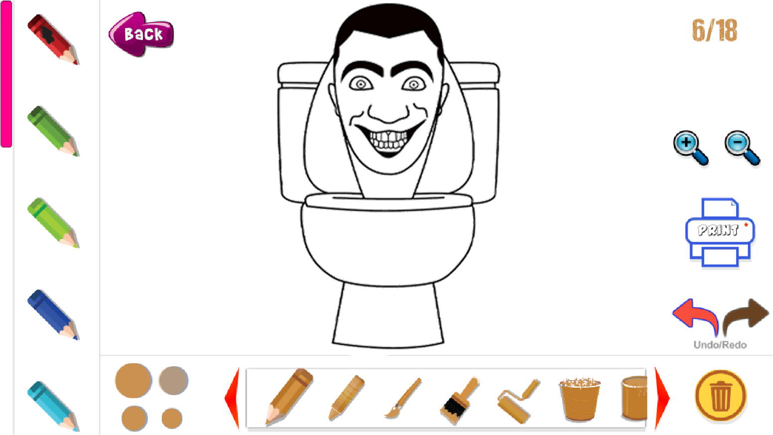 Skibidi Toilet Coloring Game Game Screenshot
