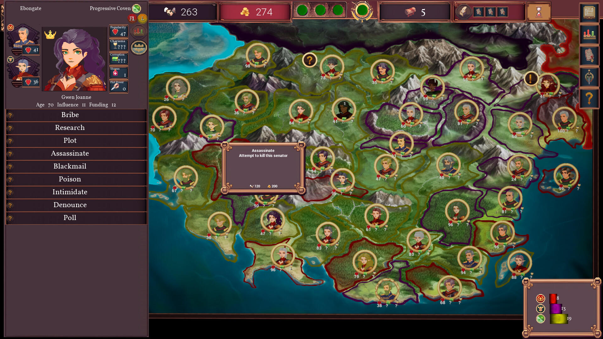Fantasy Senate Simulator screenshot game