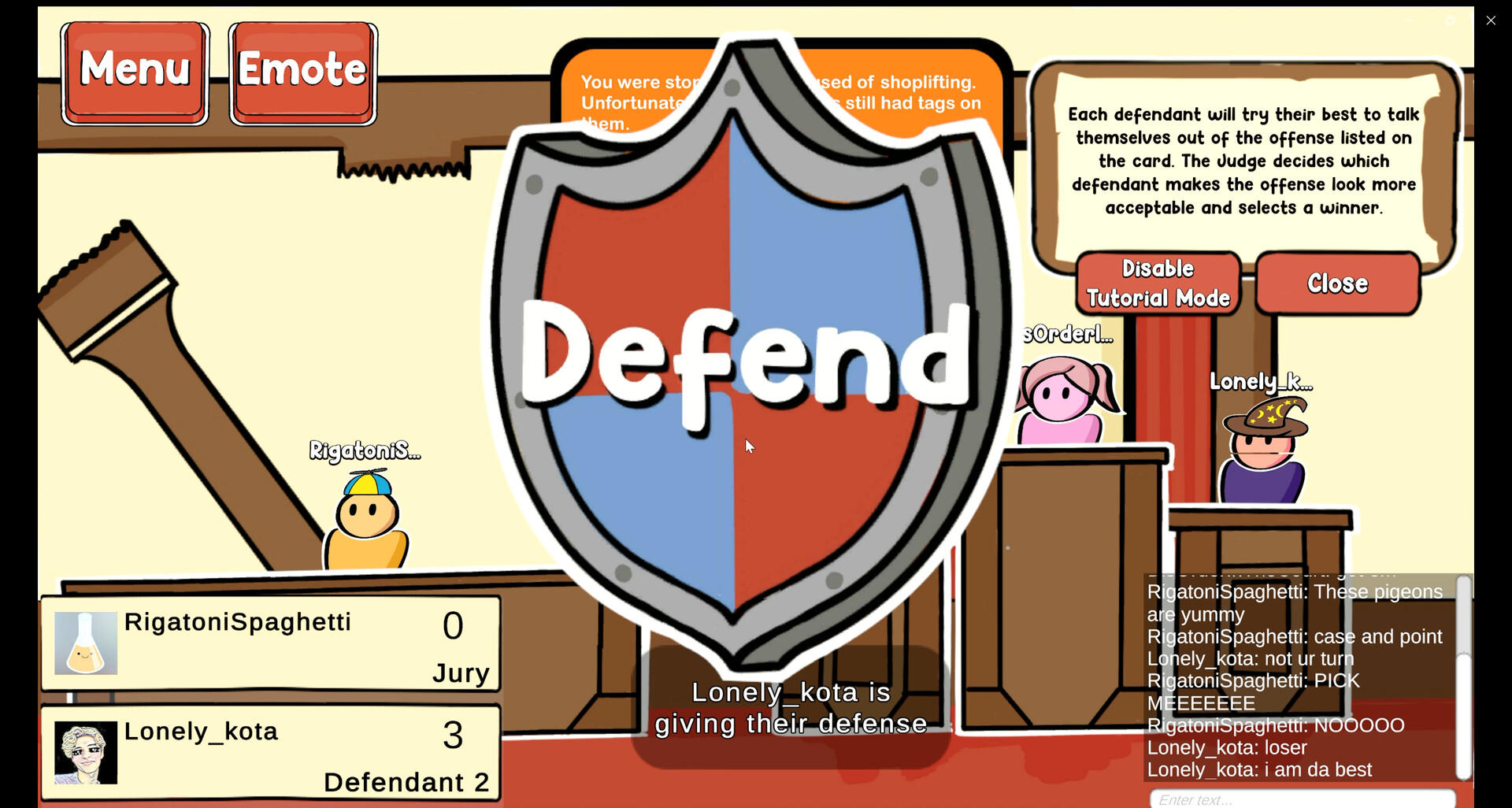 DisOrder In The Court screenshot game