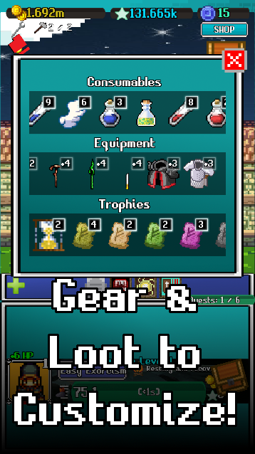 Idle Combat: Pixels (Clicker & Retro RPG) 遊戲截圖