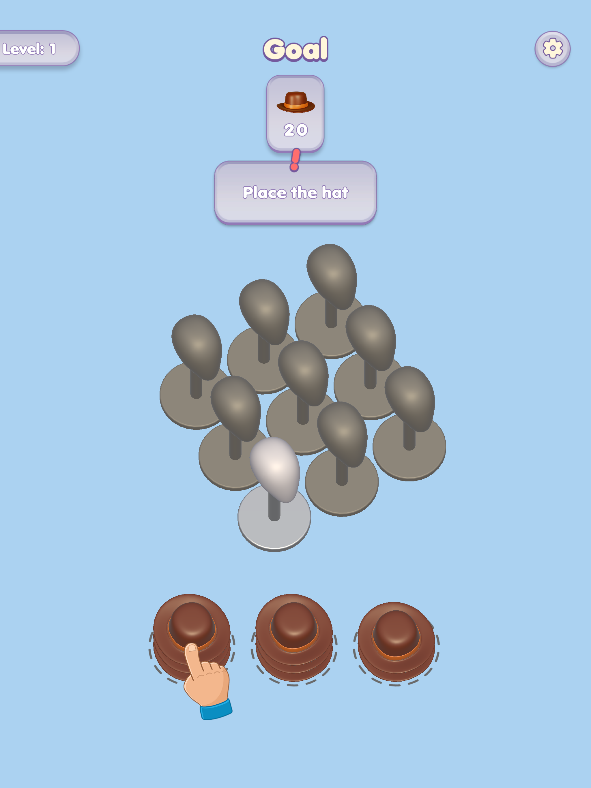 Hat Sort Puzzle Game Screenshot