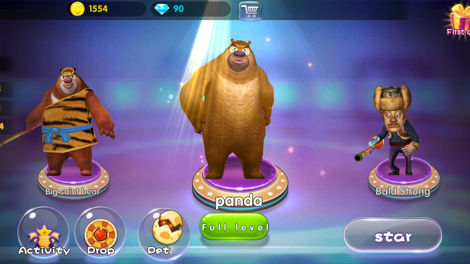 Captura de Tela do Jogo Bear Adventure Action Fighting