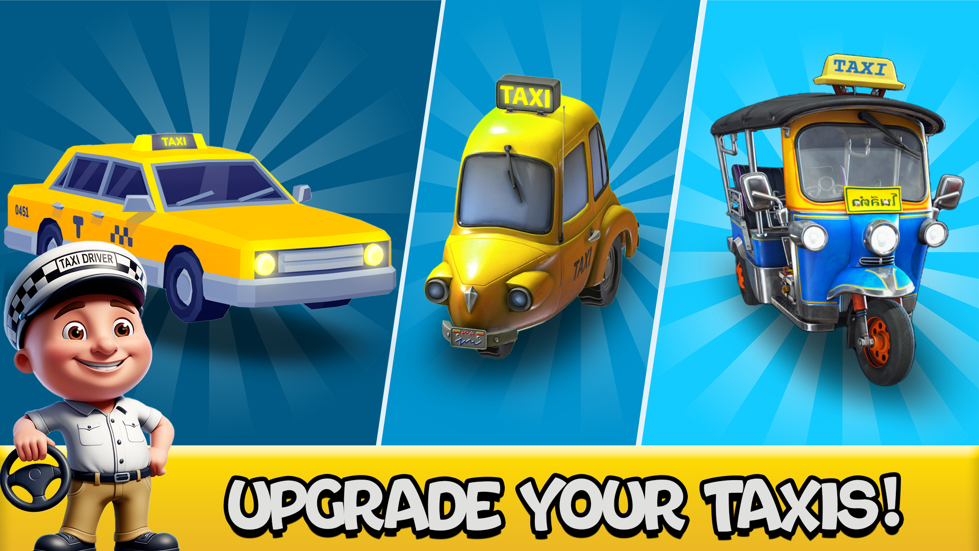 Idle Taxi World: Tycoon Games Game Screenshot