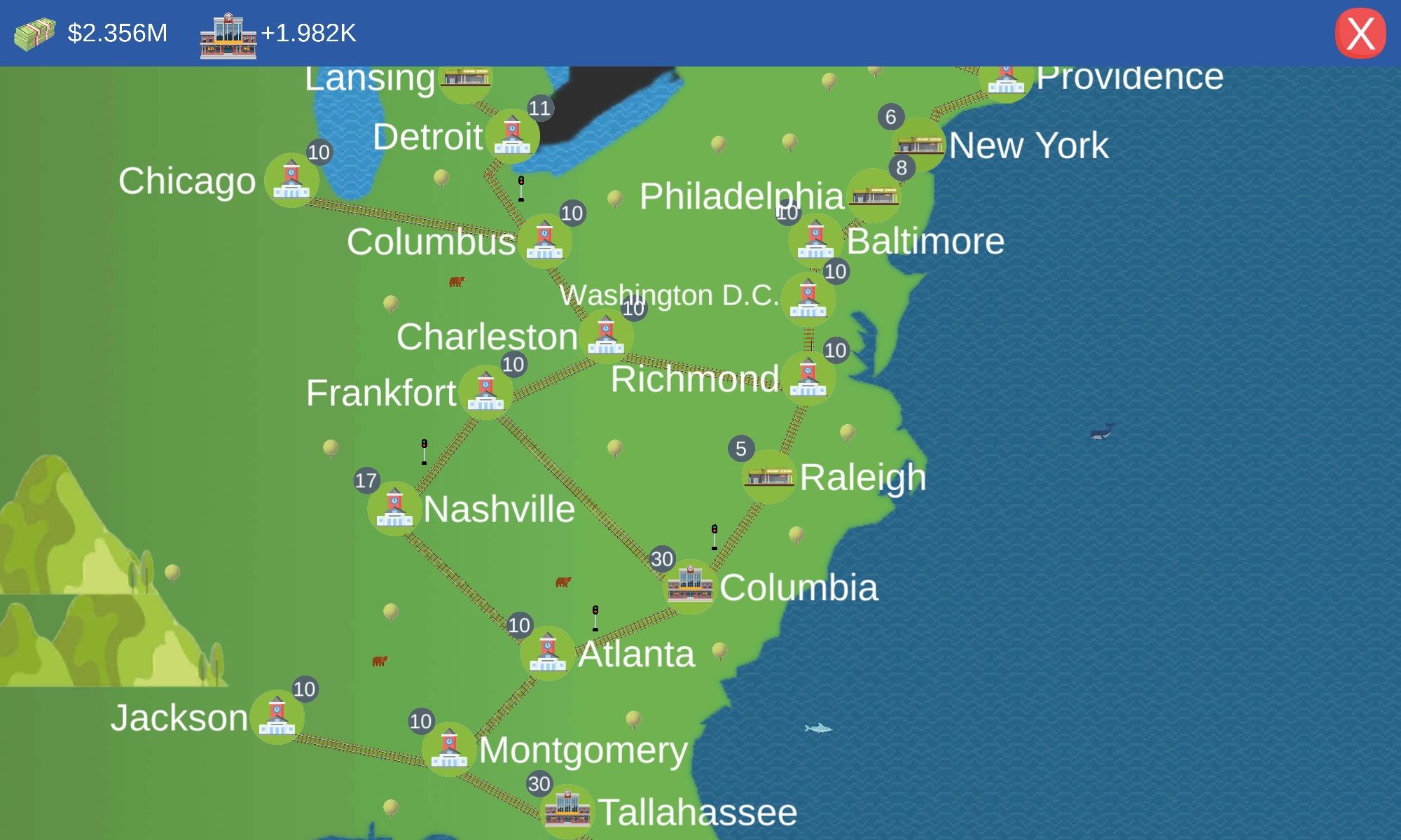 Idle Train Tycoon Game Screenshot