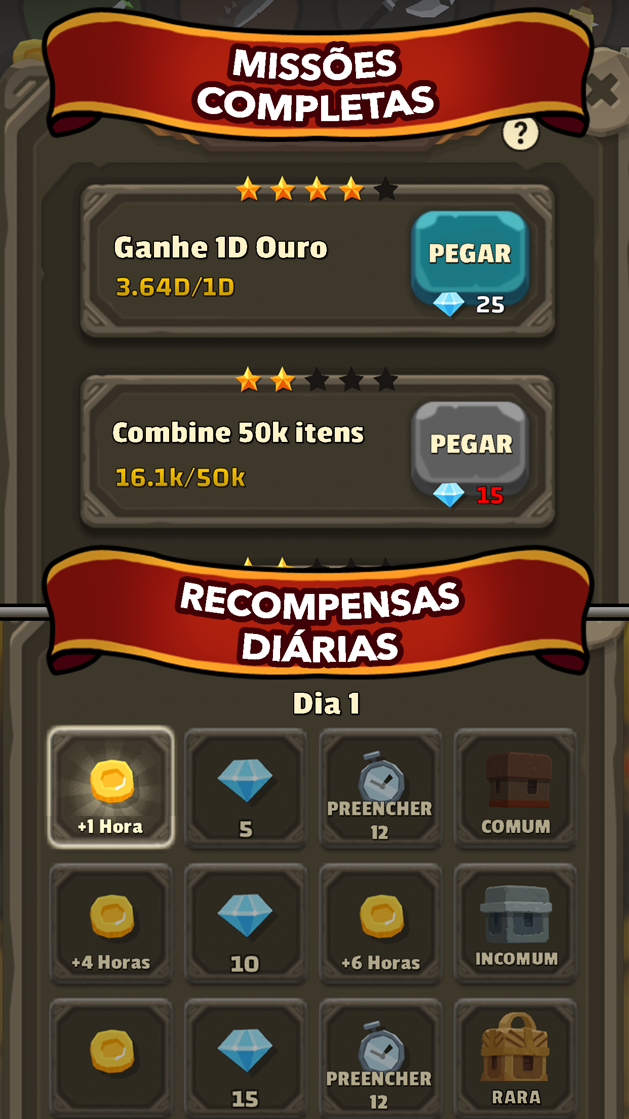 Captura de Tela do Jogo Blacksmith - Merge Idle RPG