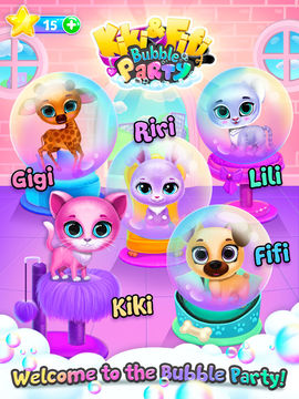 Kiki & Fifi Bubble Party ゲームのスクリーンショット