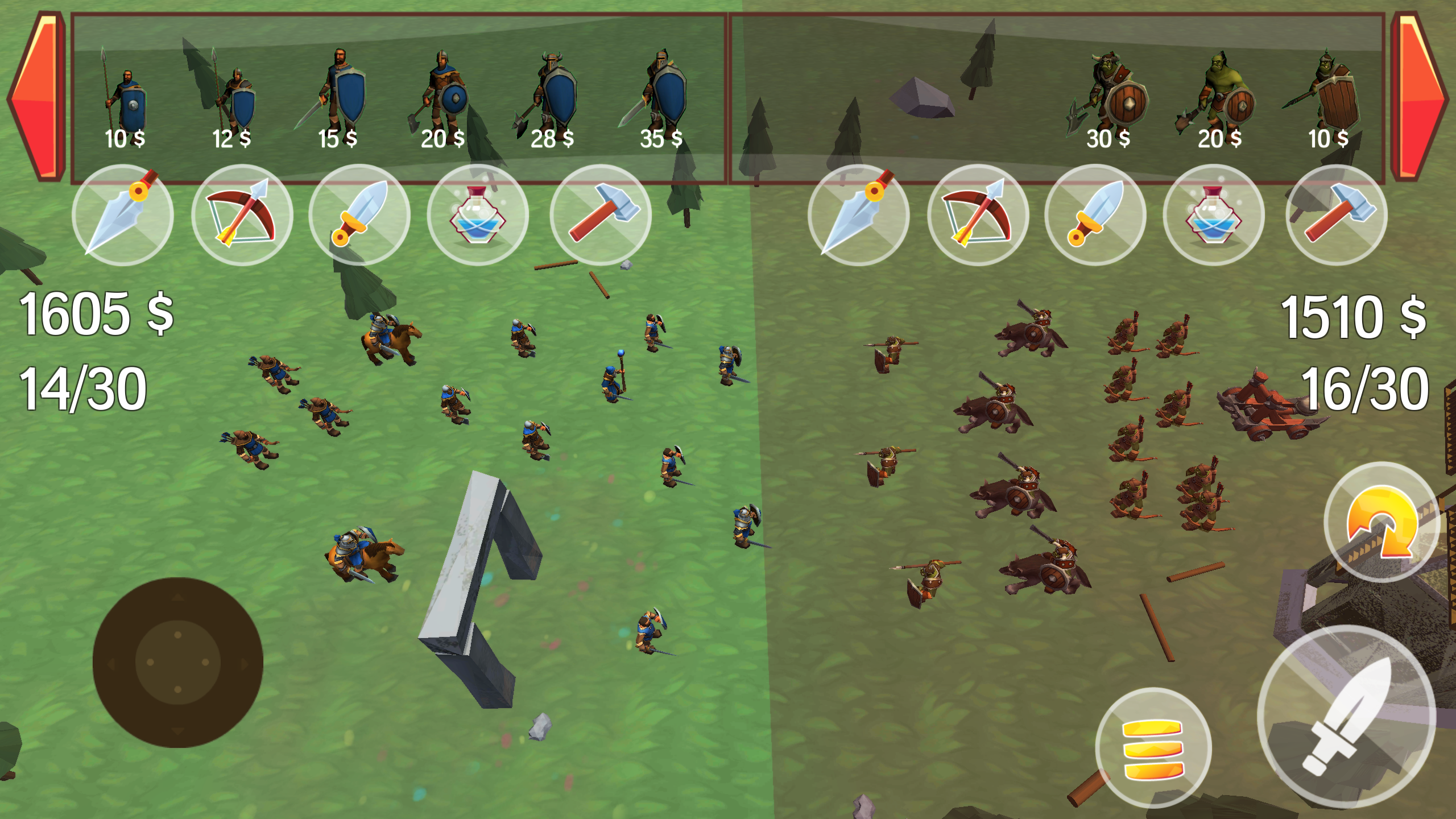 Screenshot 1 of Orcos contra humanos - Simulador de batalla épica 1.31