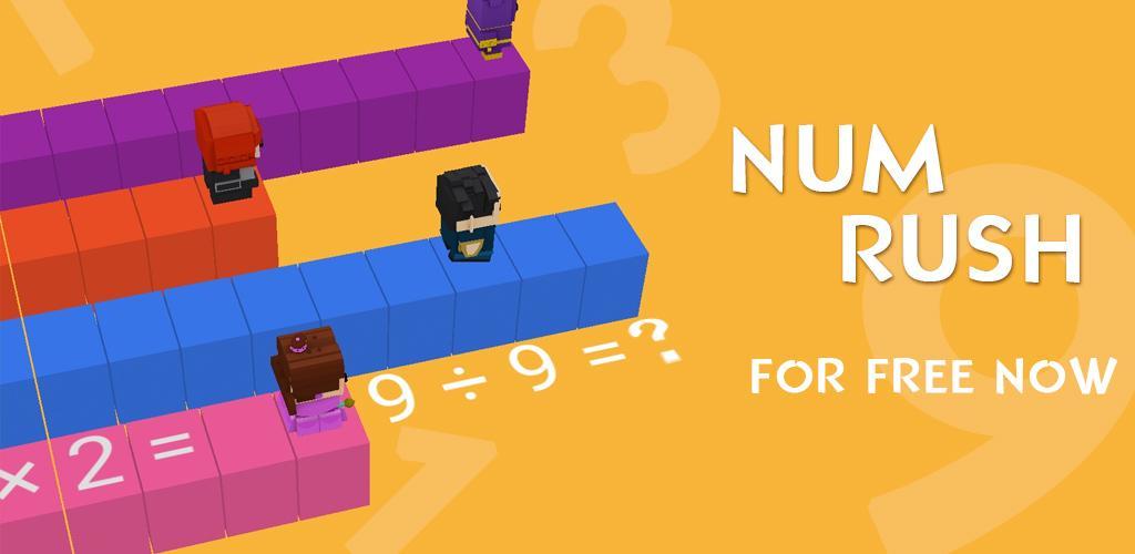 Banner of NumRush : jeu de puzzle de nombres mathématiques rapides, tapez et exécutez 1.501