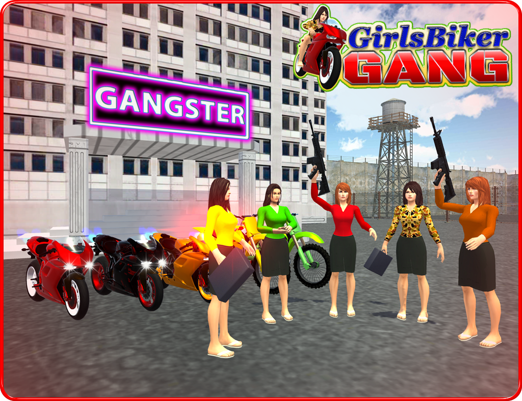 Captura de Tela do Jogo Girls Biker Gang 3D
