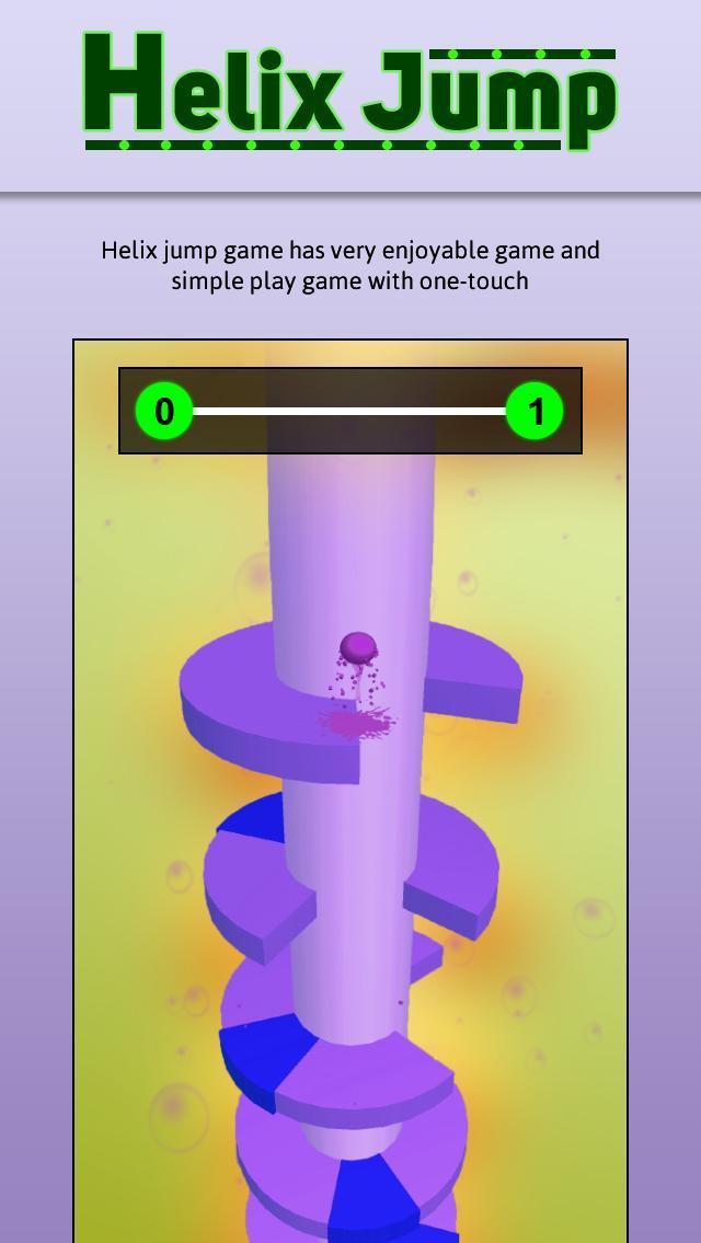 Screenshot 1 of 3D-Helix-Jump-Ball-Balance-Feder-Spiel 1.0.1