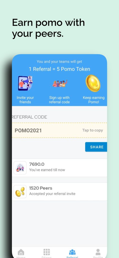 POMO: Bitcoin Cloud Mining App ภาพหน้าจอเกม