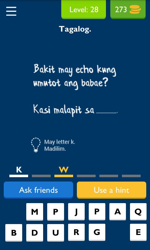 Screenshot of Ulol - Tagalog Logic & Trivia