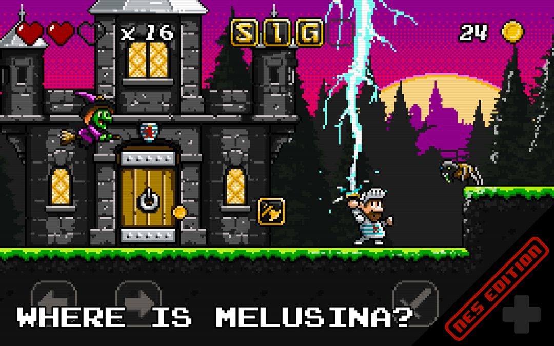 Screenshot of Sigi (NES Retro Platformer)