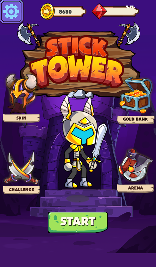 Captura de Tela do Jogo Stick Hero Tower: Mighty Party