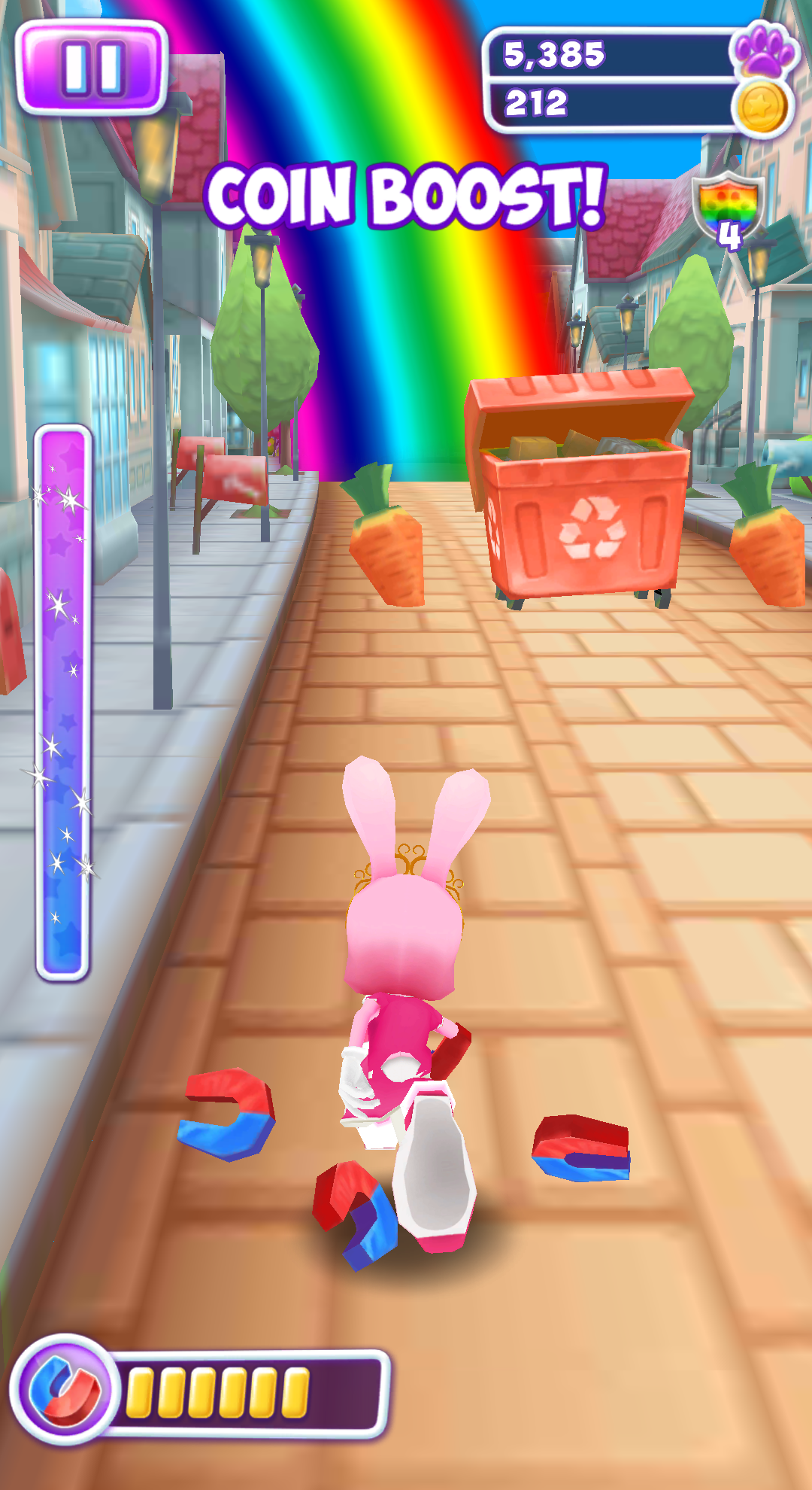 Captura de Tela do Jogo Bunny Rabbit Runner