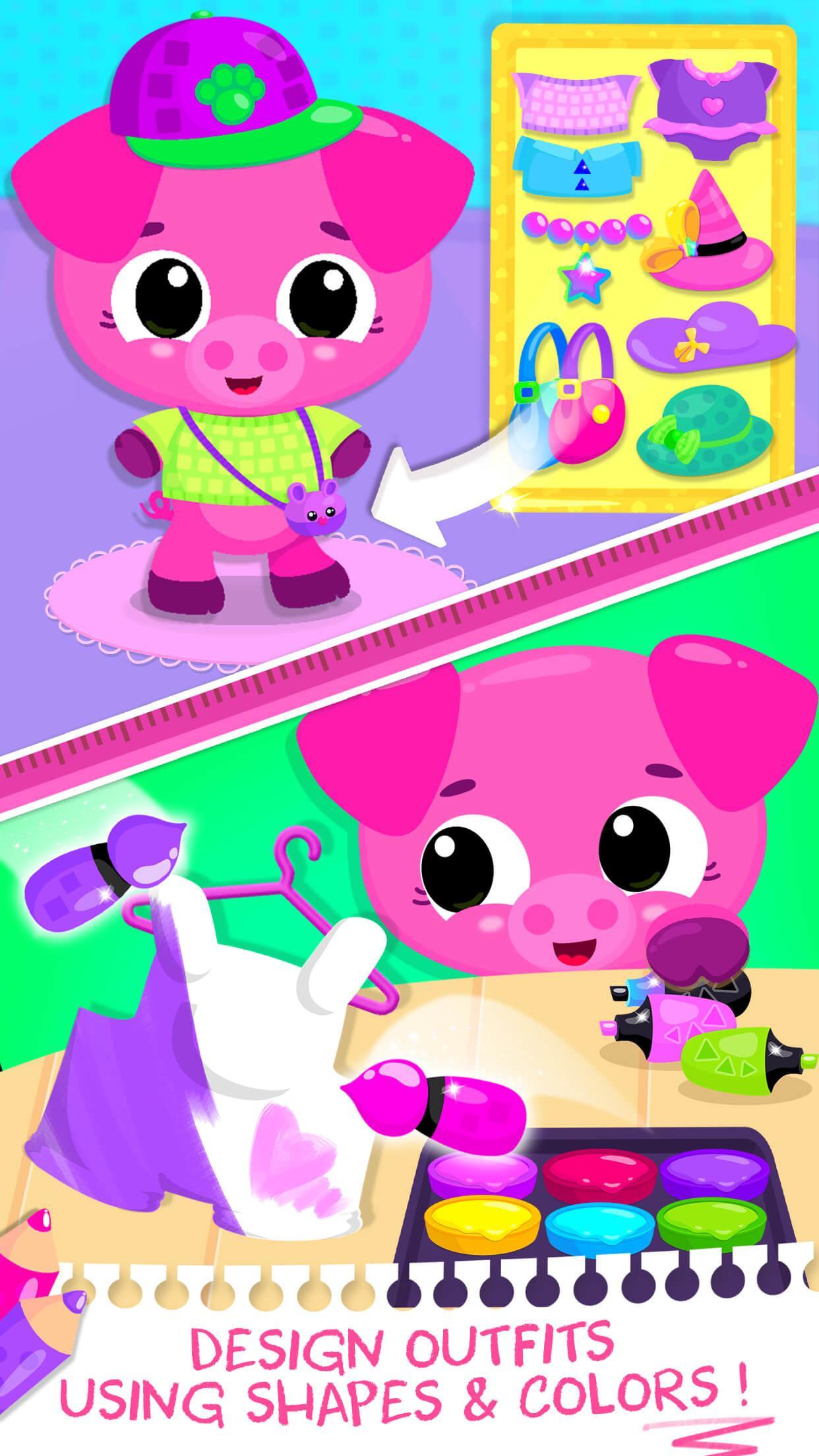 Cute & Tiny Shapes - Kids Learn Colors & Geometry 게임 스크린샷