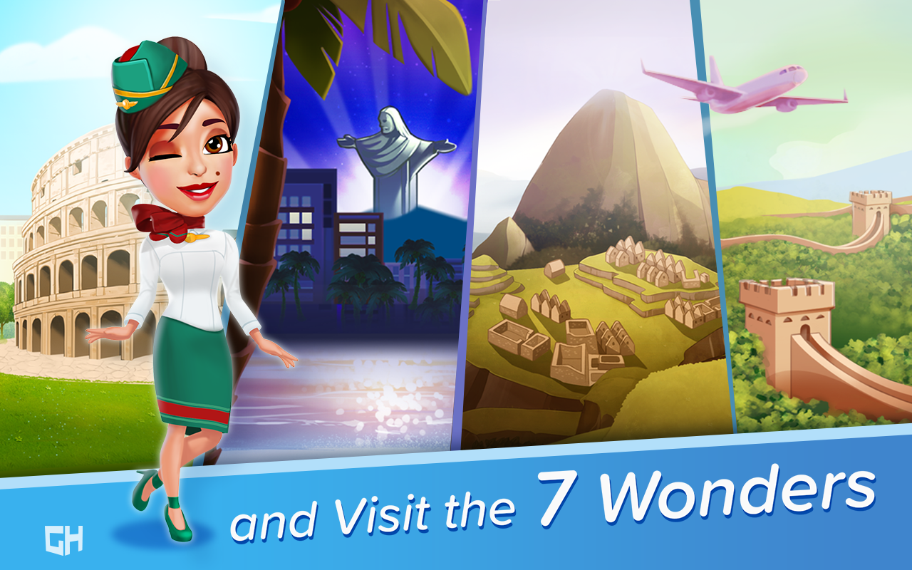 Amber's Airline - 7 Wonders ภาพหน้าจอเกม